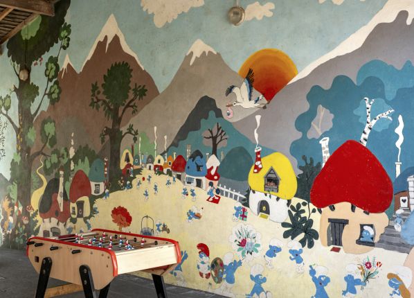 DAME Sologne - fresque sous le préau
