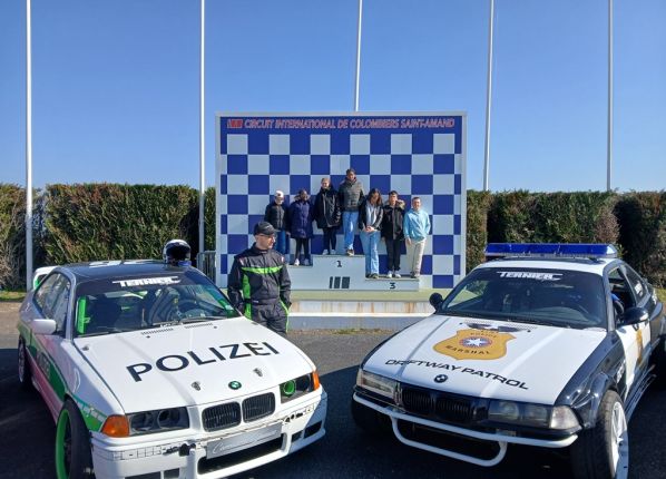 Podium des jeunes des PEP18 lors d'une compétition de Drift